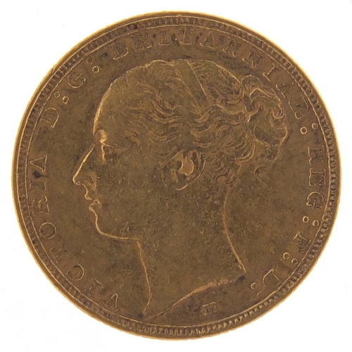 136 - Victoria Young Head 1885 gold sovereign, Melbourne mint - this lot is sold without buyer’s premium, ... 