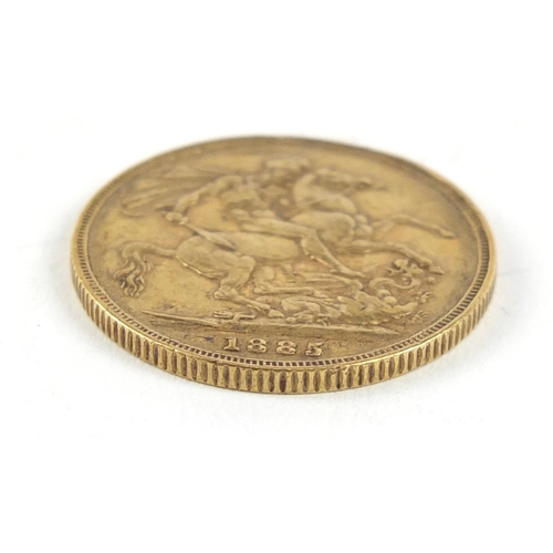 136 - Victoria Young Head 1885 gold sovereign, Melbourne mint - this lot is sold without buyer’s premium, ... 