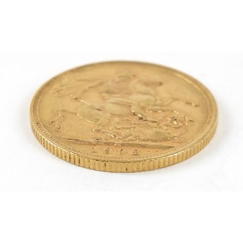 138 - Edward VII 1902 gold sovereign, Melbourne mint - this lot is sold without buyer’s premium, the hamme... 