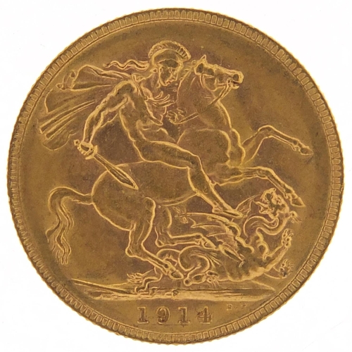 29 - George V 1914 gold sovereign, Perth mint - this lot is sold without buyer’s premium, the hammer pric... 
