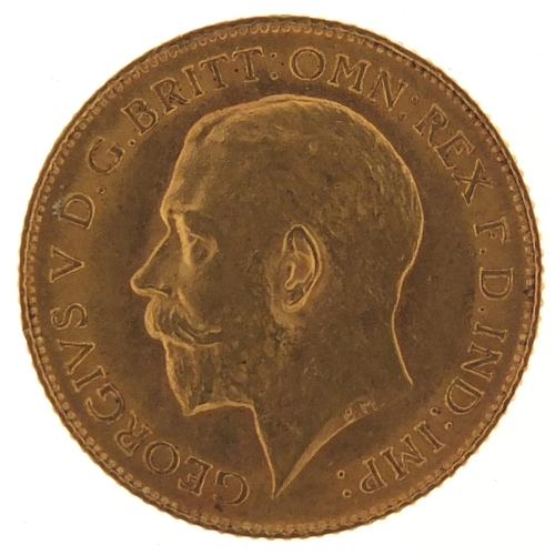 147 - George V 1913 gold half sovereign - this lot is sold without buyer’s premium, the hammer price is th... 