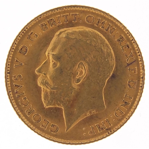 124 - George V 1913 gold half sovereign - this lot is sold without buyer’s premium, the hammer price is th... 