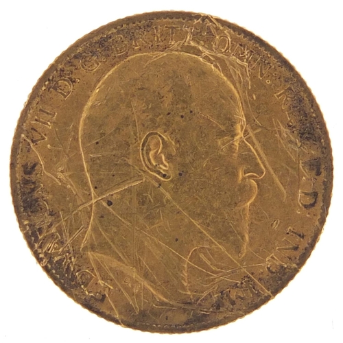 141 - Edward VII 1906 gold half sovereign - this lot is sold without buyer’s premium, the hammer price is ... 