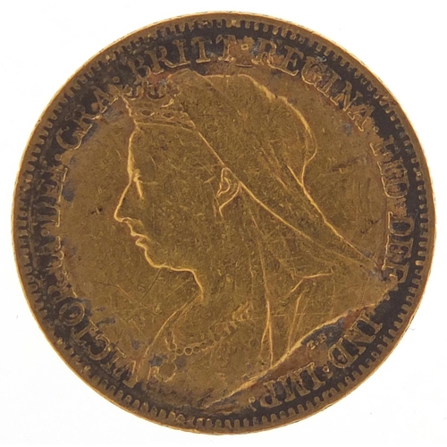 134 - Queen Victoria 1900 gold half sovereign - this lot is sold without buyer’s premium, the hammer price... 