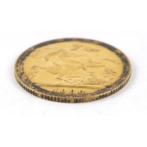 134 - Queen Victoria 1900 gold half sovereign - this lot is sold without buyer’s premium, the hammer price... 