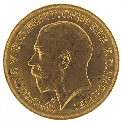 145 - George V 1914 gold half sovereign - this lot is sold without buyer’s premium, the hammer price is th... 