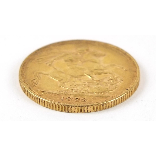 59 - Victoria Young Head 1878 gold sovereign - this lot is sold without buyer’s premium, the hammer price... 
