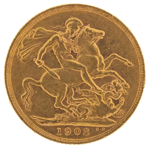 53 - Edward VII 1903 gold sovereign - this lot is sold without buyer’s premium, the hammer price is the p... 