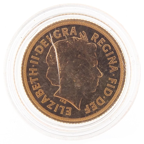 7 - Elizabeth II 2013 gold proof sovereign - this lot is sold without buyer’s premium, the hammer price ... 