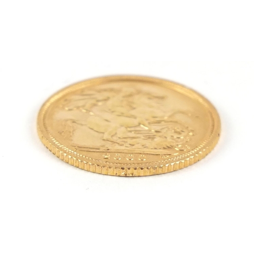 21 - Elizabeth II 2000 gold half sovereign - this lot is sold without buyer’s premium, the hammer price i... 