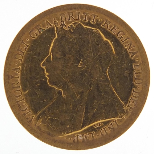 74 - Queen Victoria 1900 gold half sovereign - this lot is sold without buyer’s premium, the hammer price... 