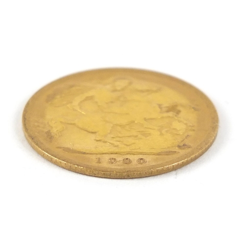 74 - Queen Victoria 1900 gold half sovereign - this lot is sold without buyer’s premium, the hammer price... 