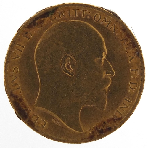 58 - Edward VII 1906 gold half sovereign - this lot is sold without buyer’s premium, the hammer price is ... 