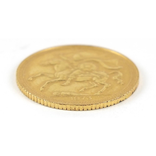 79 - Isle of Man Elizabeth II 1973 gold half sovereign - this lot is sold without buyer’s premium, the ha... 