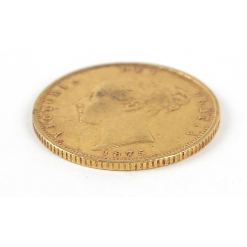 6 - WITHDRAWN cataloguing error - Victoria Young Head 1875 shield back gold sovereign - this lot is sold... 
