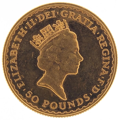 105 - Elizabeth II 1988 gold fifty pound coin - this lot is sold without buyer’s premium, the hammer price... 