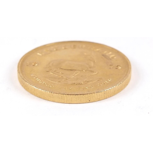 70 - South African 1975 gold krugerrand - this lot is sold without buyer’s premium, the hammer price is t... 