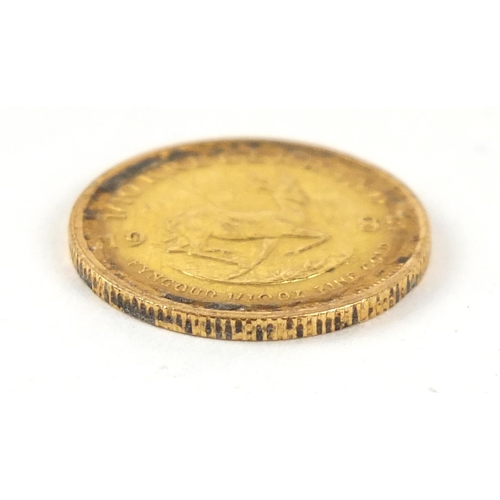 44 - South African 1985 gold 1/10th krugerrand - this lot is sold without buyer’s premium, the hammer pri... 