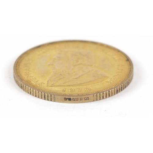 144 - South African 1979 commemorative 9ct gold coin, 5.1g - this lot is sold without buyer’s premium, the... 