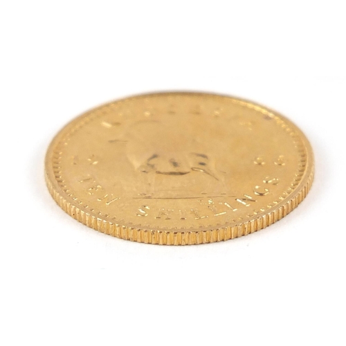 78 - Rhodesia Elizabeth II 1966 gold ten shillings - this lot is sold without buyer’s premium, the hammer... 