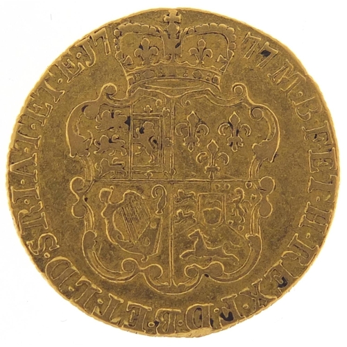 8 - George III 1777 gold guinea, 8.3g - this lot is sold without buyer’s premium, the hammer price is th... 