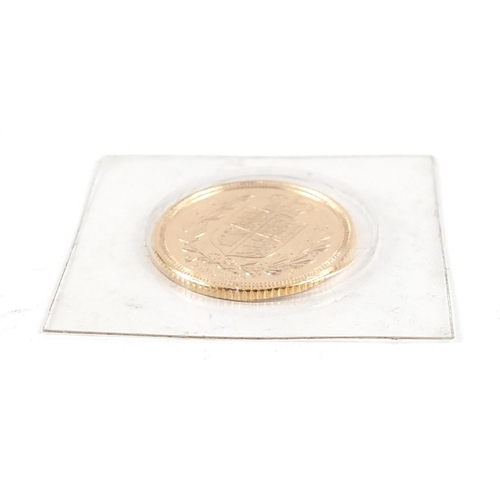 68 - Elizabeth II 2002 shield back gold half sovereign - this lot is sold without buyer’s premium, the ha... 