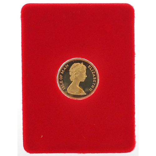 130 - Isle of Man Elizabeth II 1979 gold proof half sovereign with fitted wallet and certificate - this lo... 