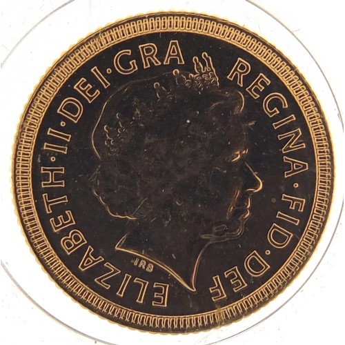 68 - Elizabeth II 2002 shield back gold half sovereign - this lot is sold without buyer’s premium, the ha... 