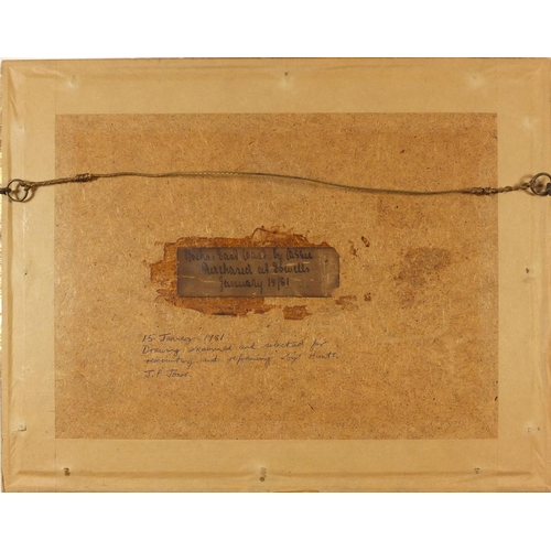 212 - James Cassie - Rocks east coast of Scotland, 19th century watercolour, inscription and inscribed lab... 