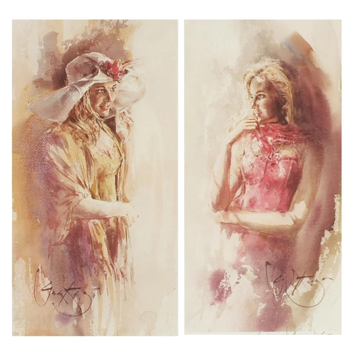 1359 - Gordon King - Love and joy, pair of pencil signed prints in colour, limited edition 61 and 66/395, m... 
