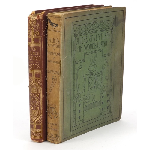 2202 - Two hardback books comprising Alice's Adventures in Wonderland published by John Lane, The Bodley He... 