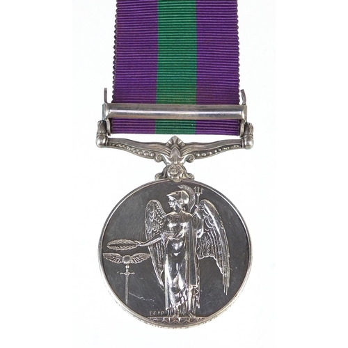 1347 - British military George VI General Service medal Palestine 1945-48 bar awarded to 19080311CFN.D.J.JU... 