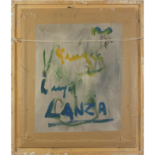 135 - Venice with gondolas, Italian school oil on board, framed, 60cm x 49cm excluding the frame