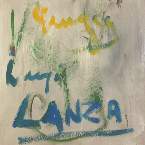 135 - Venice with gondolas, Italian school oil on board, framed, 60cm x 49cm excluding the frame