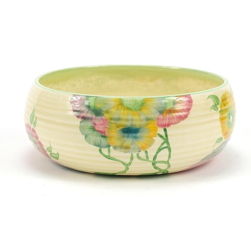 188 - Clarice Cliff, Art Deco Royal Staffordshire bowl hand painted in the Viscara pattern, 19.5cm in diam... 