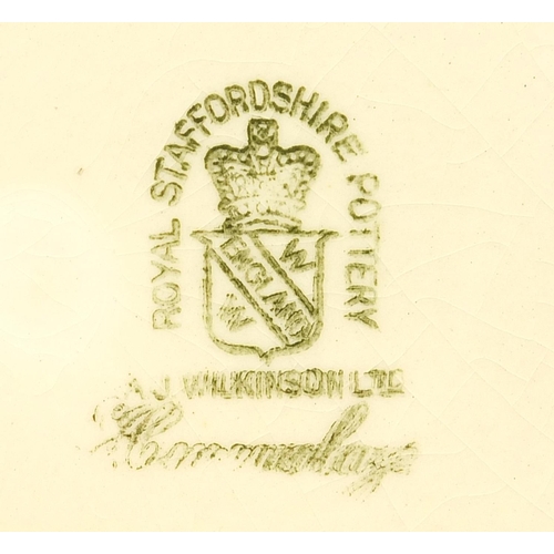 188 - Clarice Cliff, Art Deco Royal Staffordshire bowl hand painted in the Viscara pattern, 19.5cm in diam... 