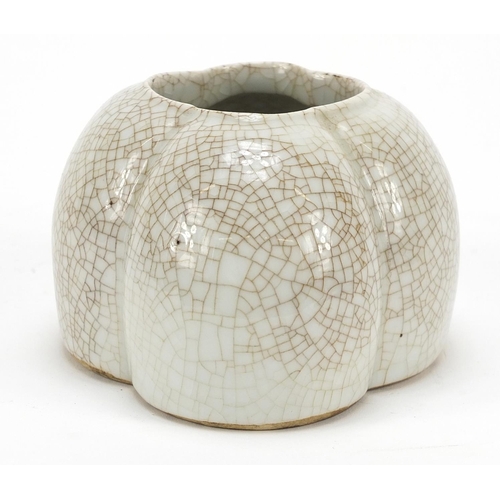 158 - Chinese Ge ware brush washer, 12cm wide