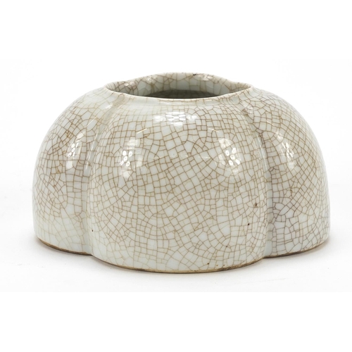 158 - Chinese Ge ware brush washer, 12cm wide