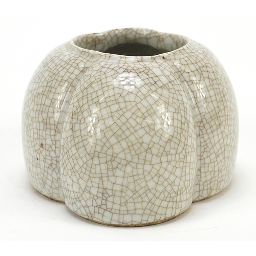 158 - Chinese Ge ware brush washer, 12cm wide