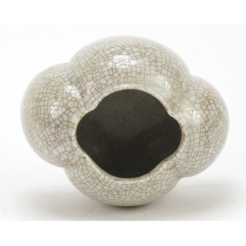 158 - Chinese Ge ware brush washer, 12cm wide