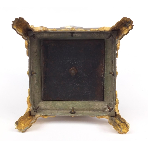 129 - Good 19th century Italian Grand Tour crucifix with ivory Corpus Christi and micro mosaic inlay on gi... 