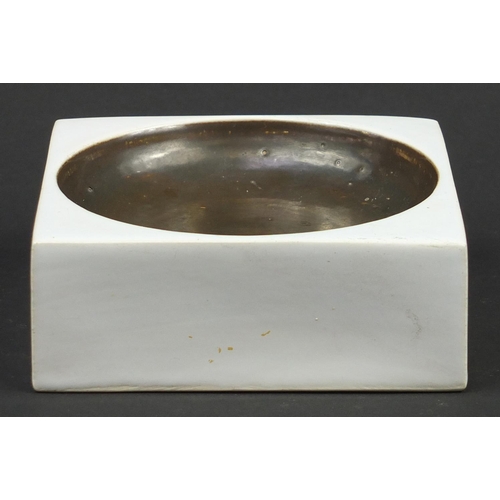 9 - Troika St Ives Pottery square section dish, 12cm wide