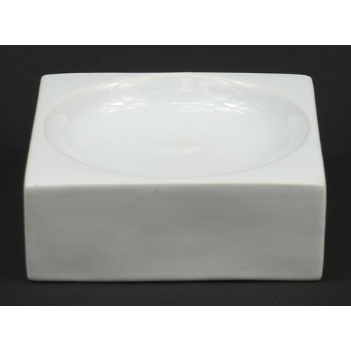 63 - Troika St Ives Pottery square section dish, 12cm wide