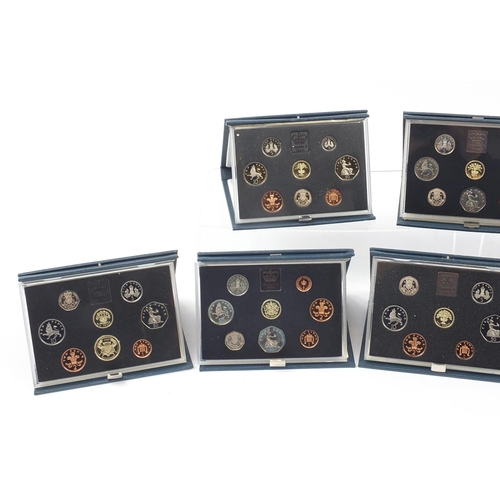 1375 - Eight Royal Mint proof coin collections including 1991 and 1990 and 1984