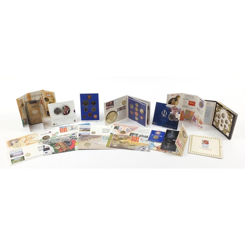 1374 - Uncirculated coinage including five pound coins, 1984 Uncirculated coin collection, two pound coins ... 