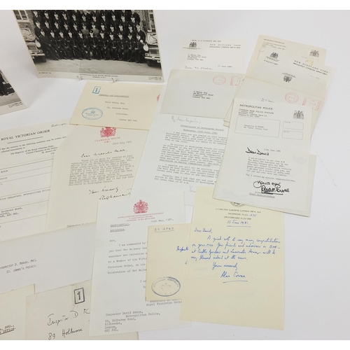 1350 - Collection of ephemera relating to Inspector David Mabon including Buckingham Palace