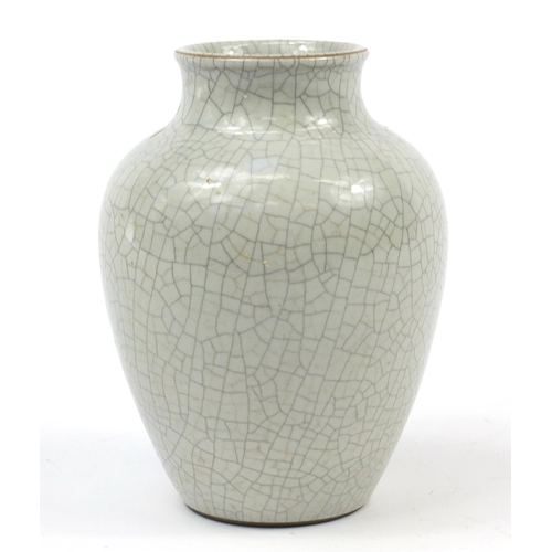 2170 - Chinese Ge ware vase, 19.5cm high