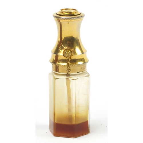 184 - Molinard, French vaporiser with leather case, 11.5cm high