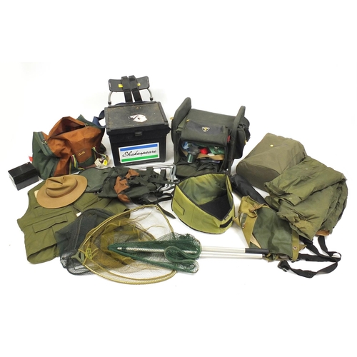 3032 - Large selection of freshwater and salt water fishing tackle including tackle boxes, lines, floats, l... 