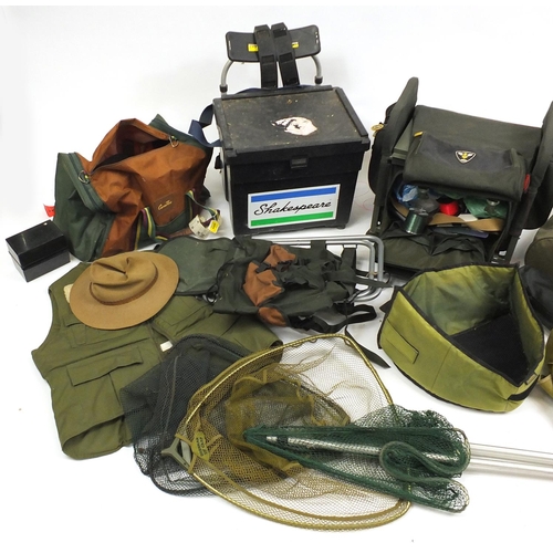 3032 - Large selection of freshwater and salt water fishing tackle including tackle boxes, lines, floats, l... 